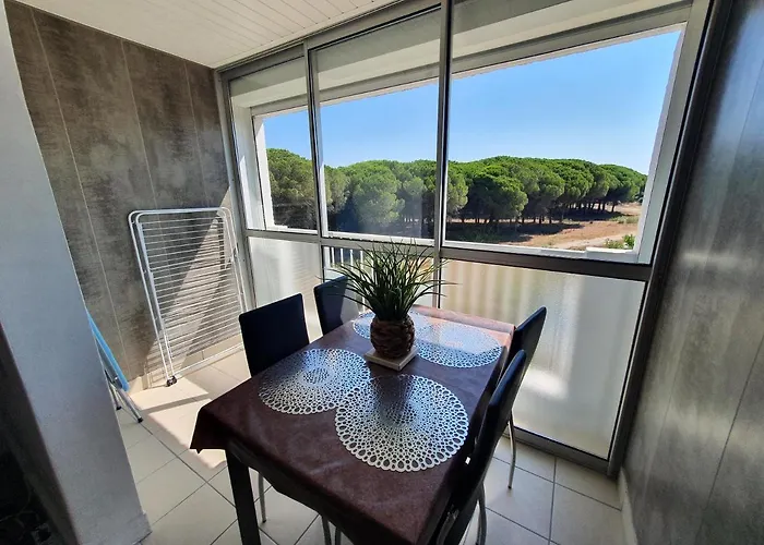 Studio cabine mer et pinède 26m2: 4pers, neuf, cosy